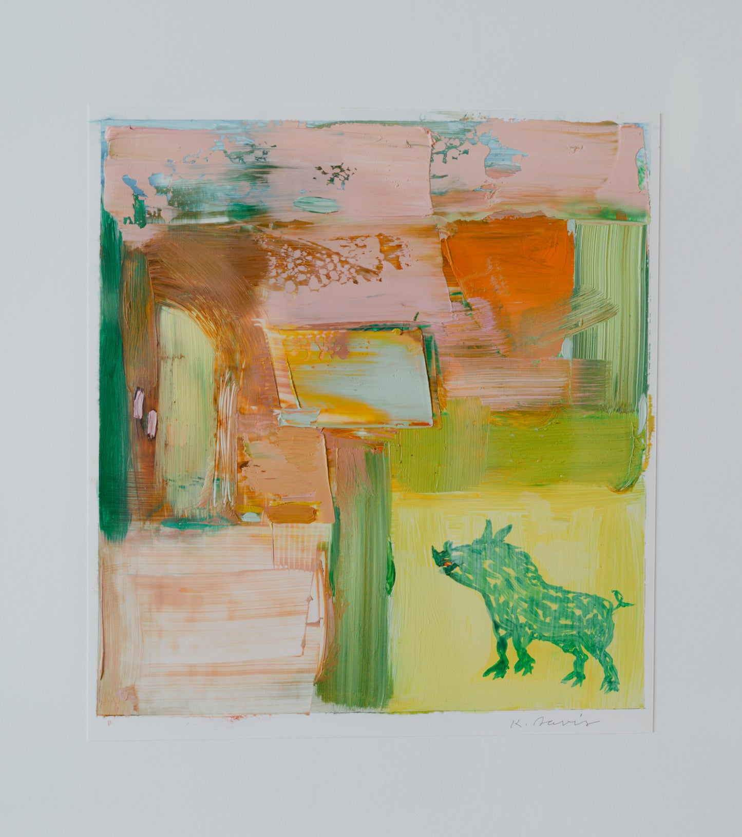 Javelina Painting Framed