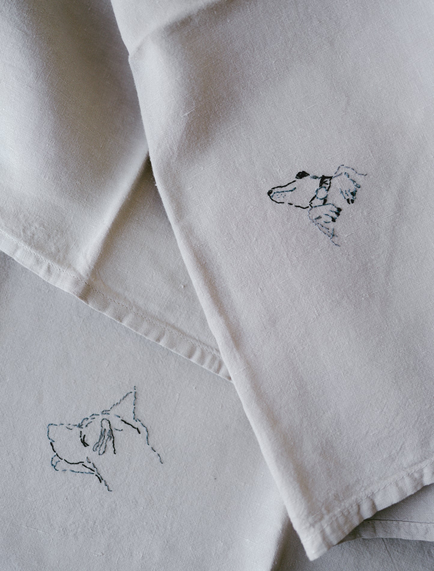 Dog Embroidery Napkins