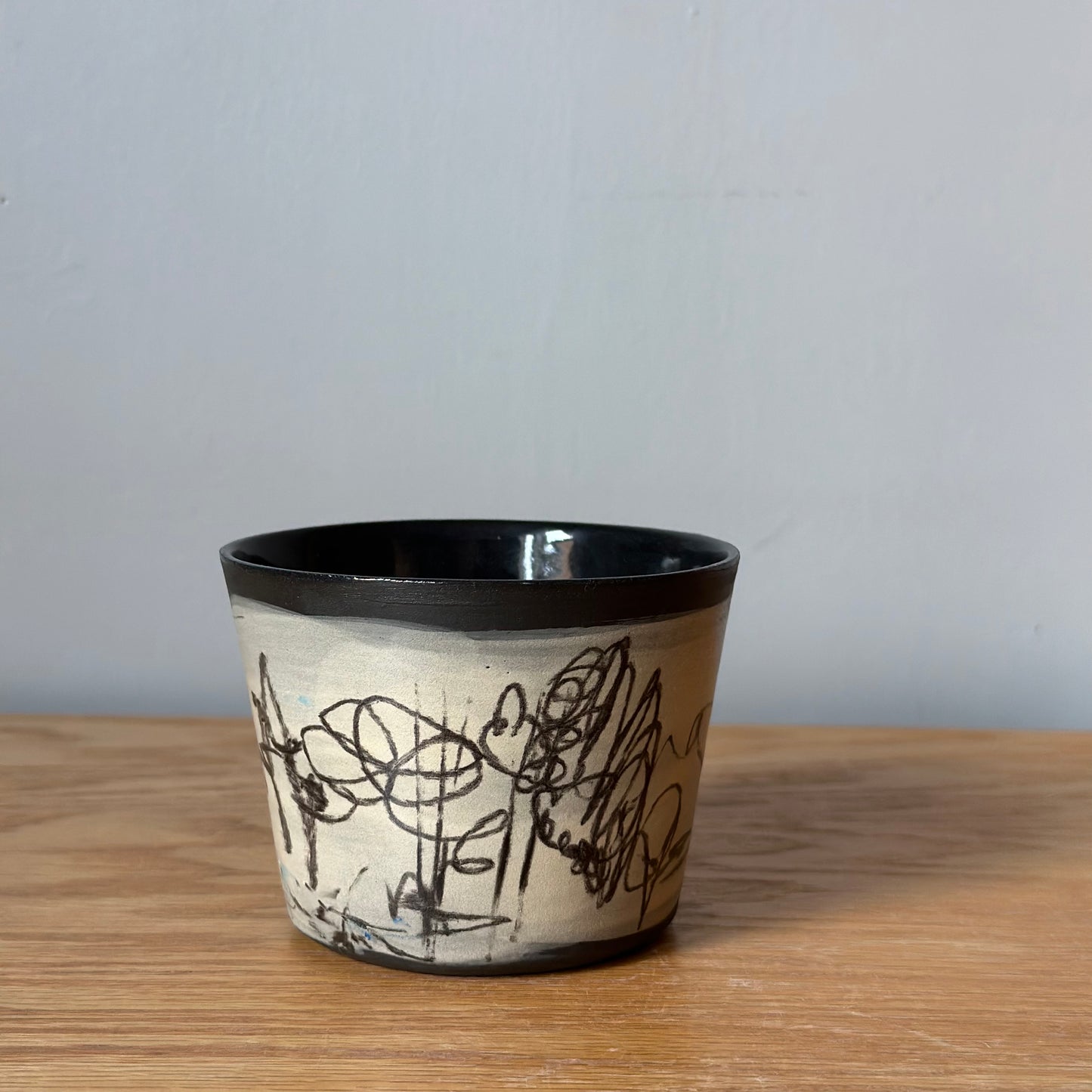 Black Line Drawing Cup