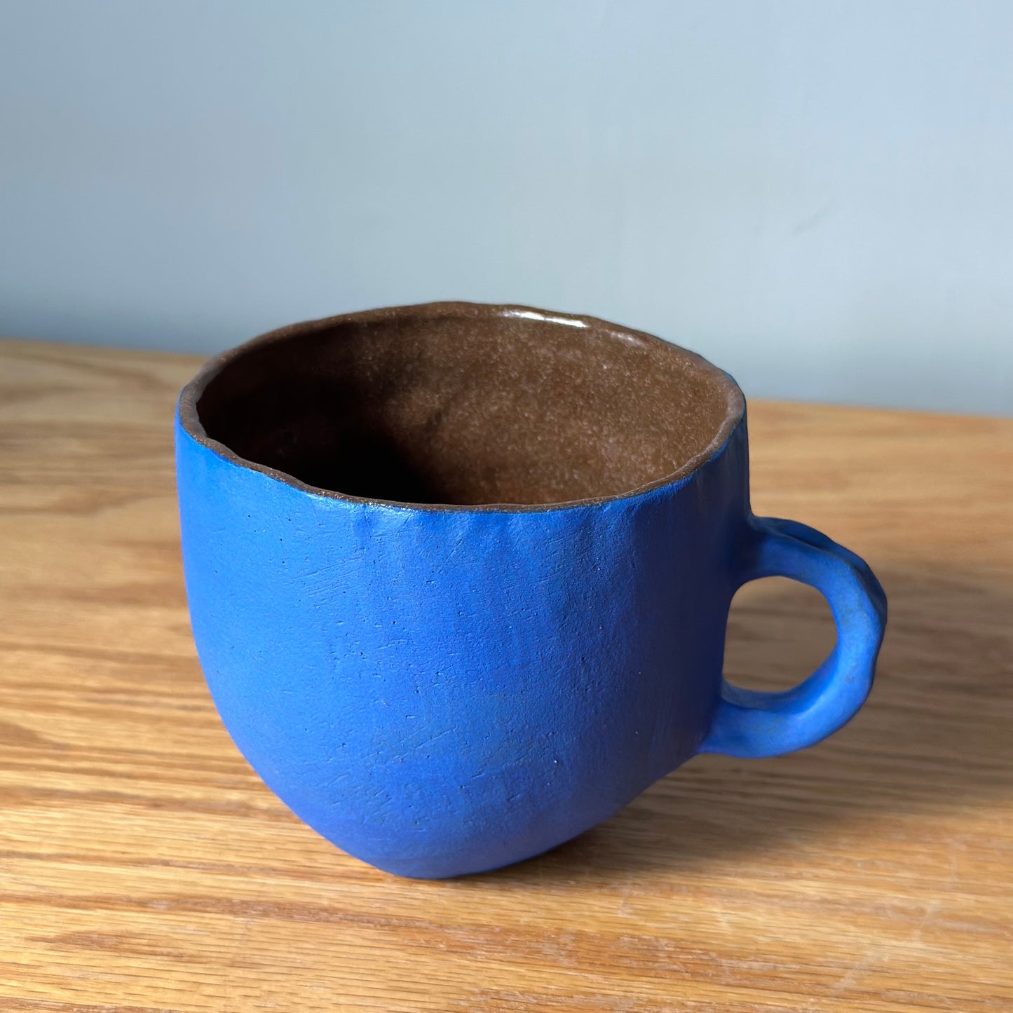 Pinched Blue Mug