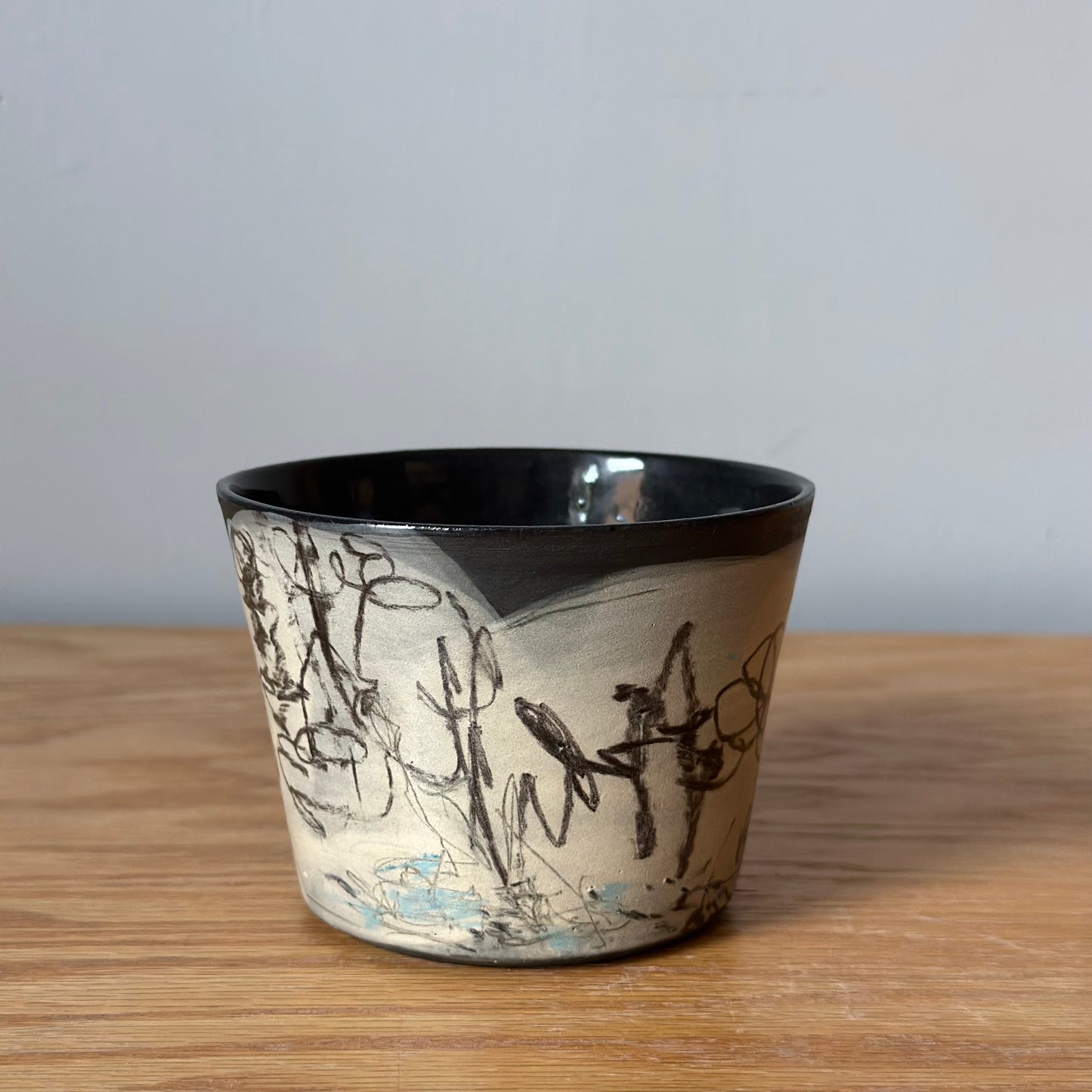 Black Line Drawing Cup