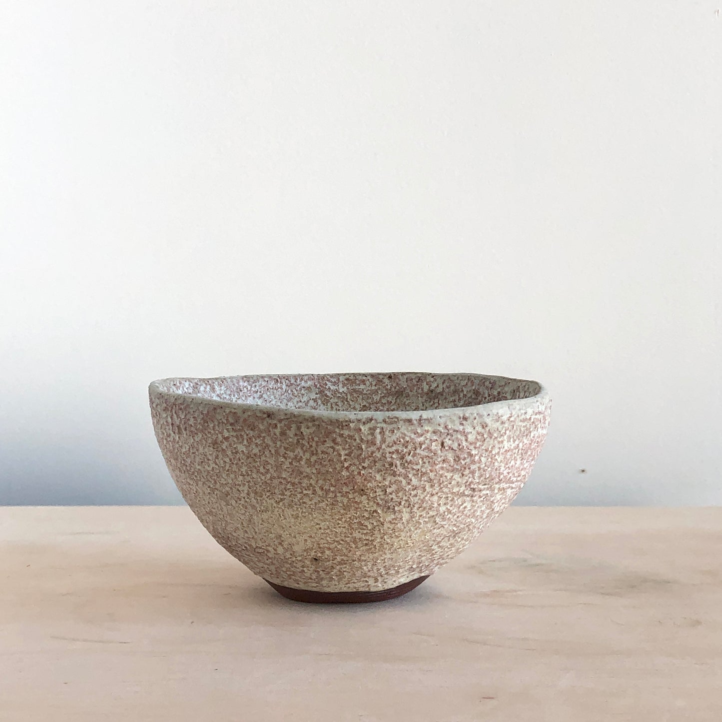 Pinched clay bowl - creamy matte