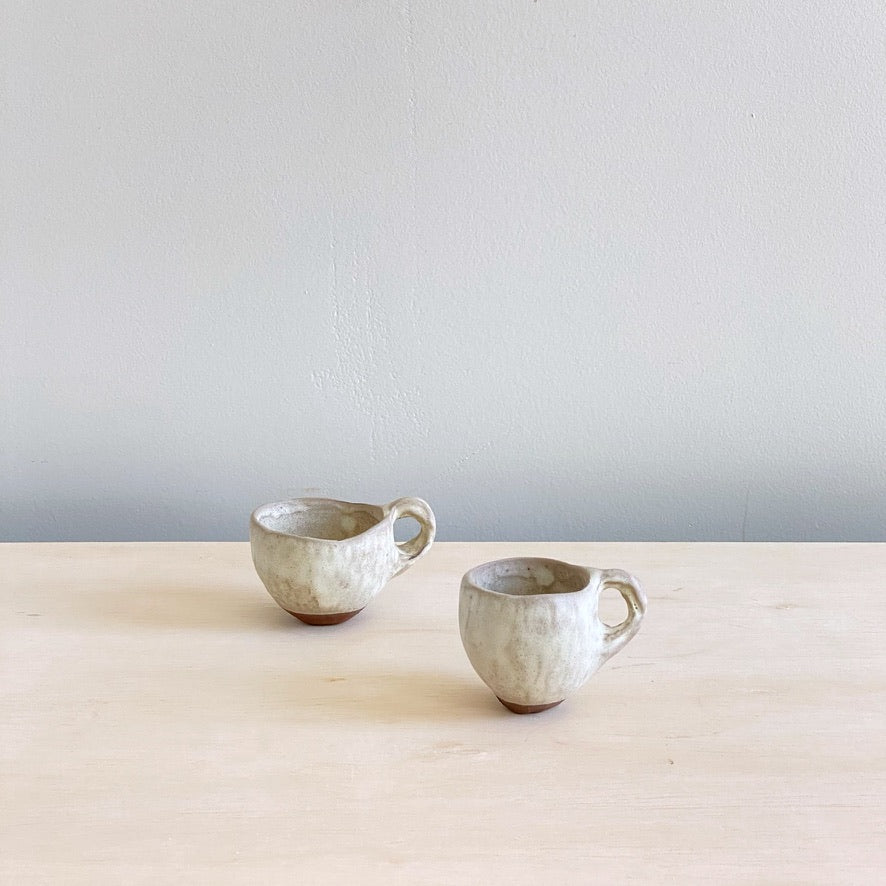 Handmade White Small Ceramic Espresso Mug