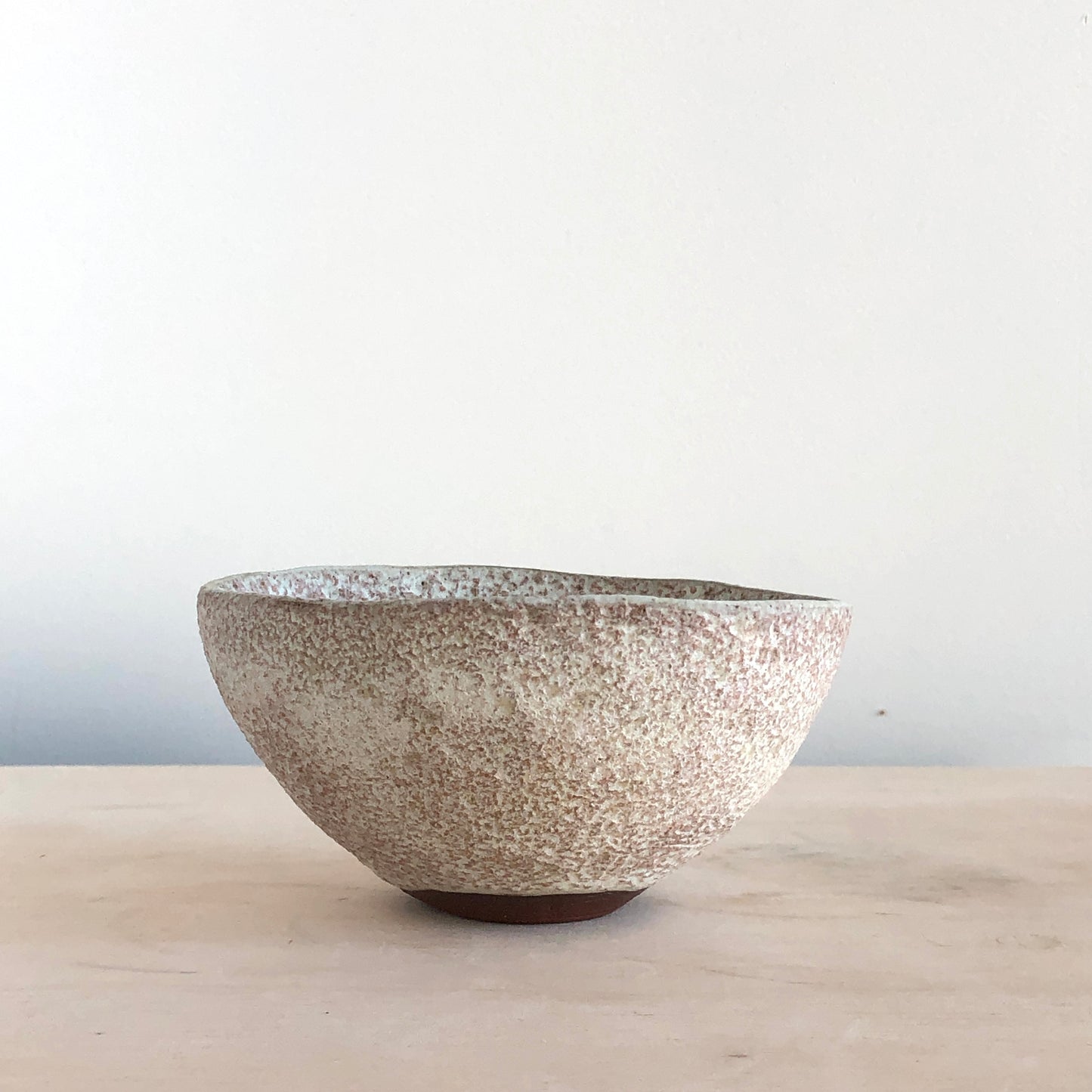 Pinched clay bowl - creamy matte